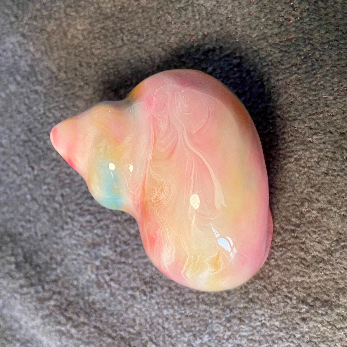 Hermit Crab Shell Cloud Swirl Rainbow Glow