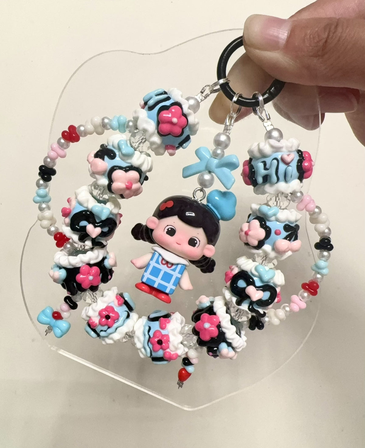Sugar Wish Card Series Girl Charm Keychain