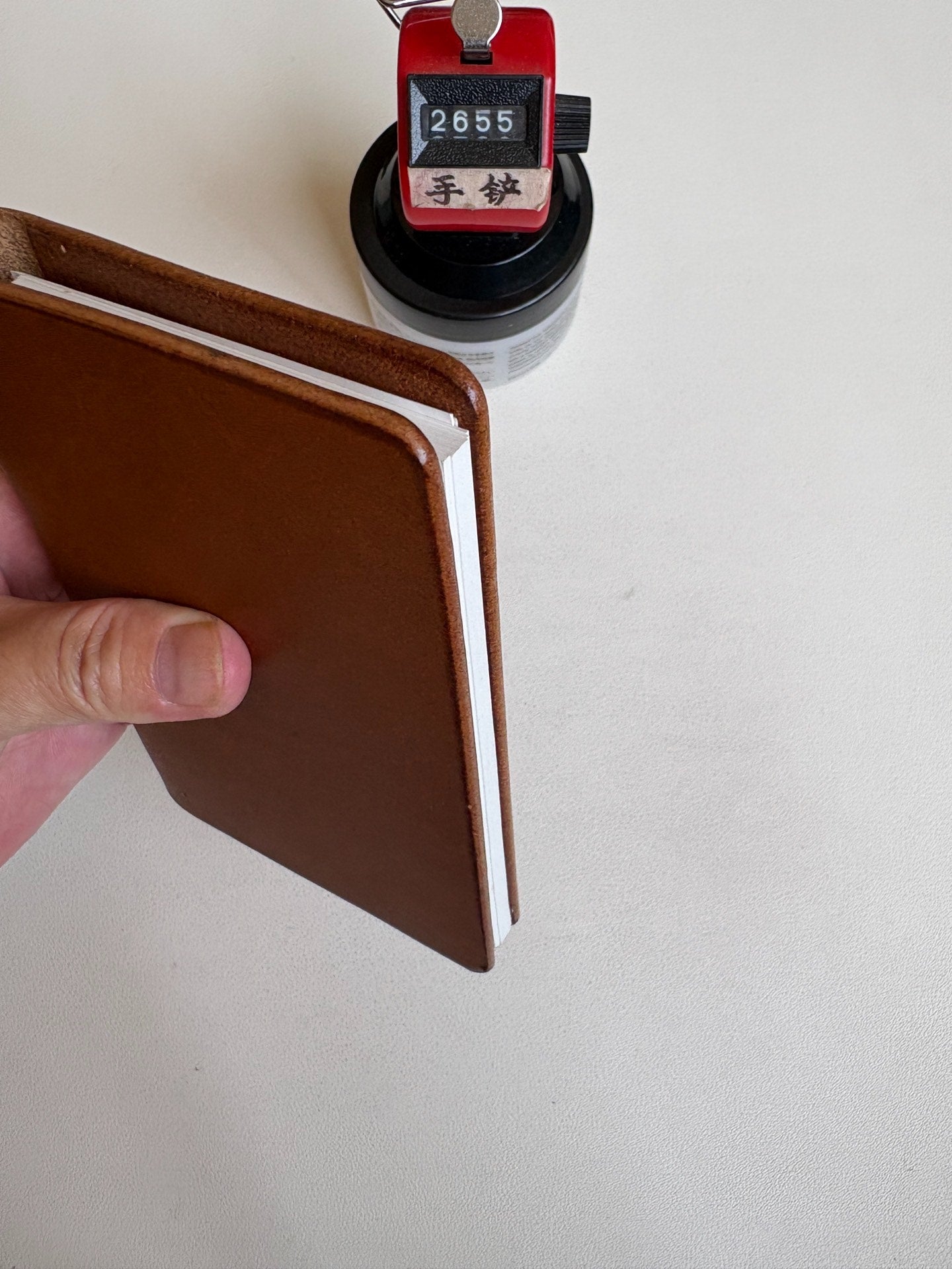 A7 Buttero Leather Ring-Bound Notebook Cover with Steel Back Plate