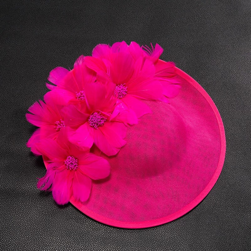 Emerald Green Feather Fascinator Hat