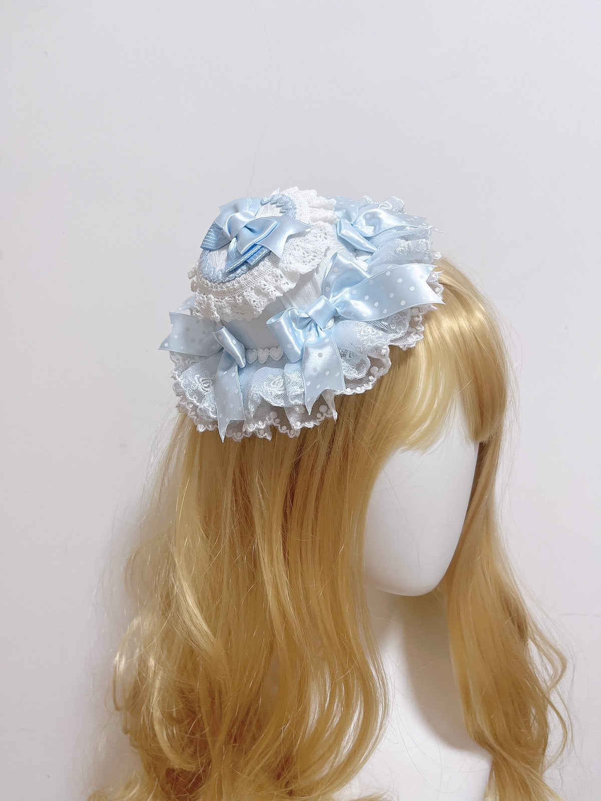 Blue Handmade Lolita Mini Hat