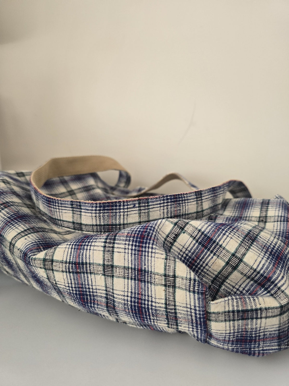 Woven Plaid Tote Shoulder Bag