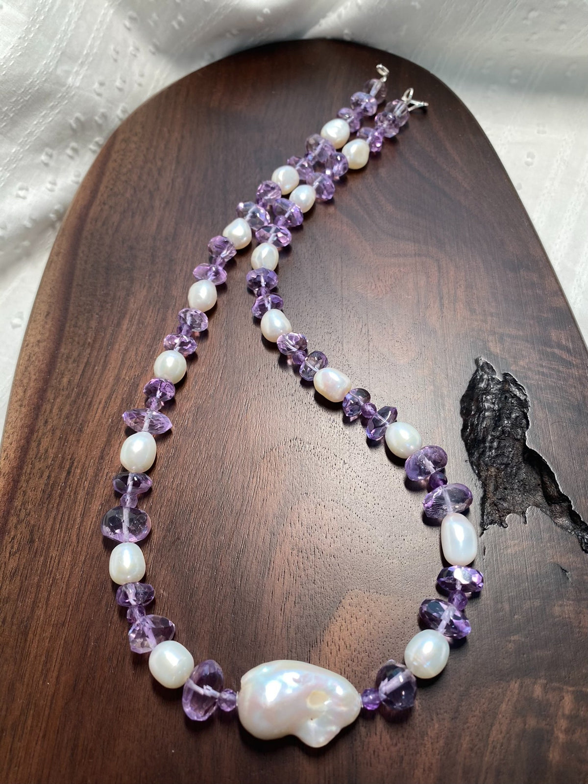 Amethyst Freshwater Pearl Necklace