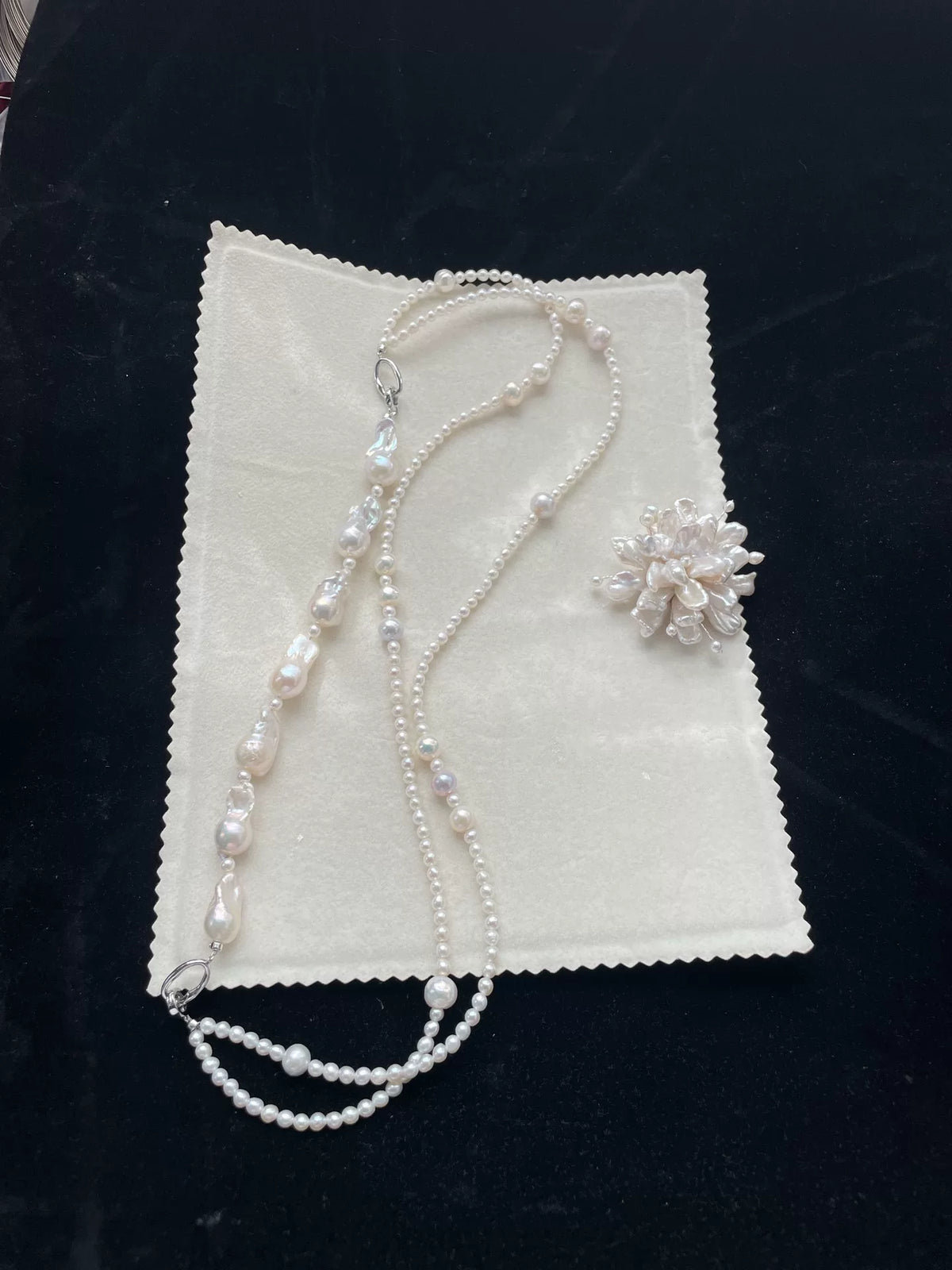 Natural Freshwater Baroque Pearl Necklace Set
