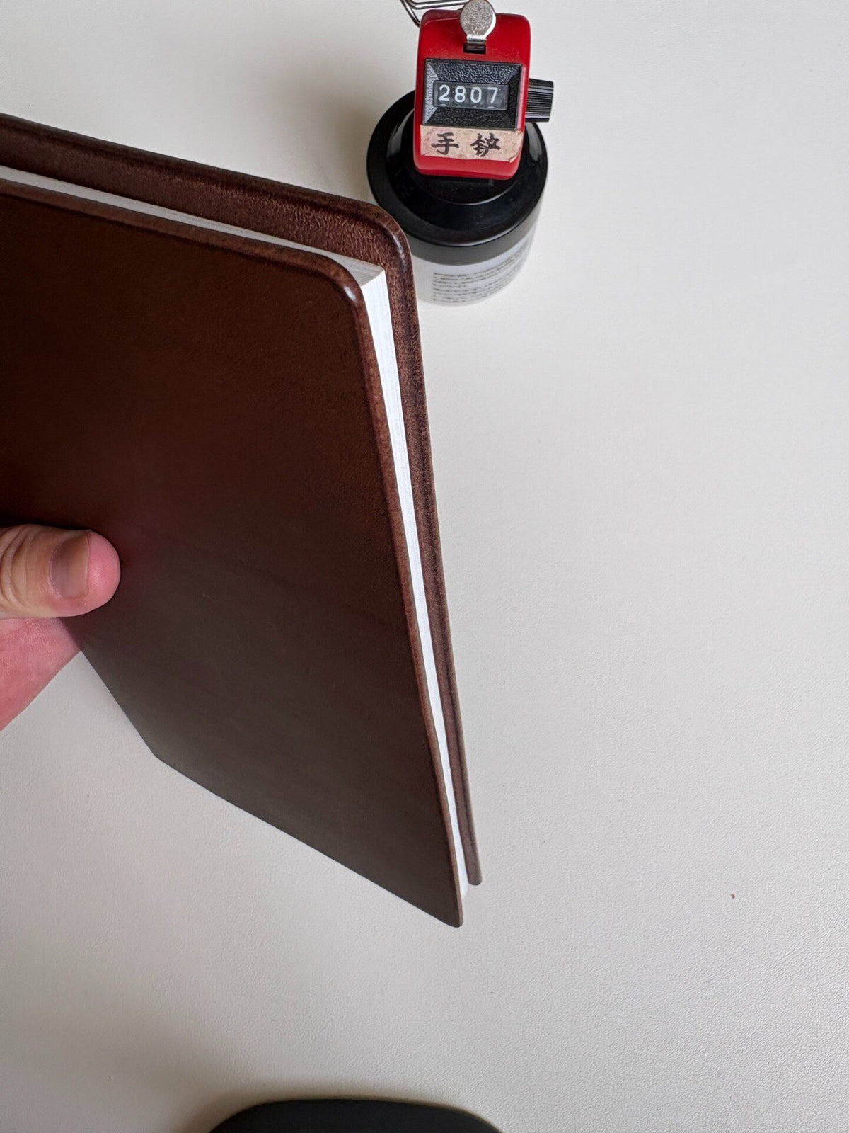 A5 Leather Binder Six Ring Dark Brown