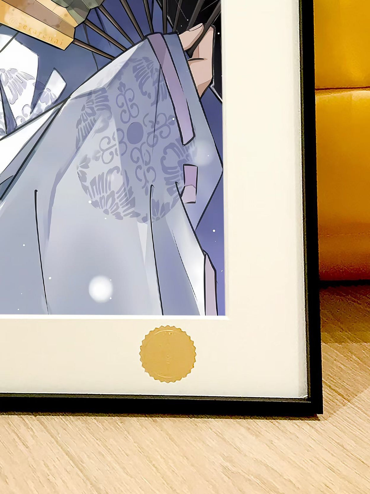 Framed Fujiwara no Sai Anime Art Print