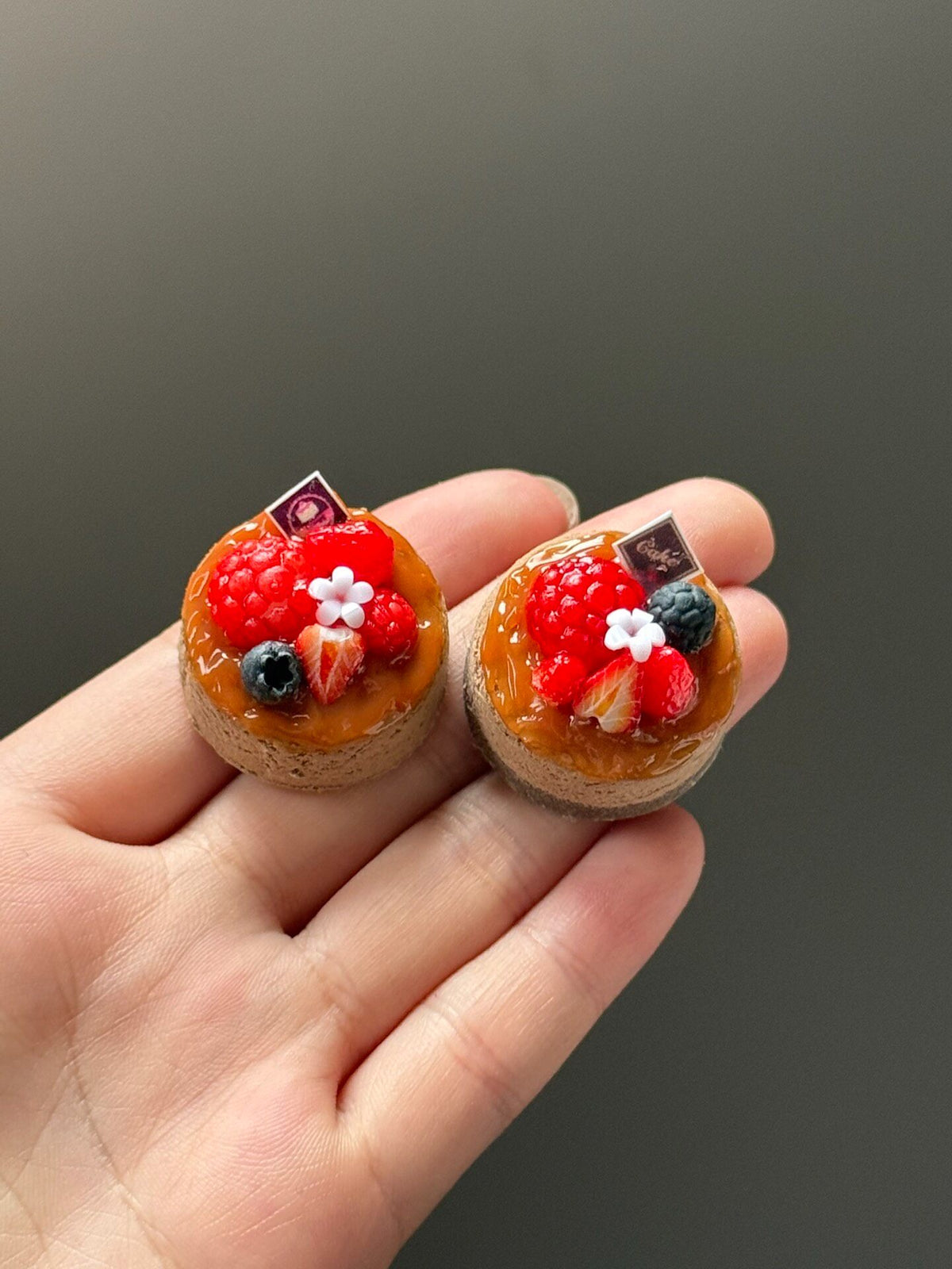 Miniature Clay Chocolate Cake Charms