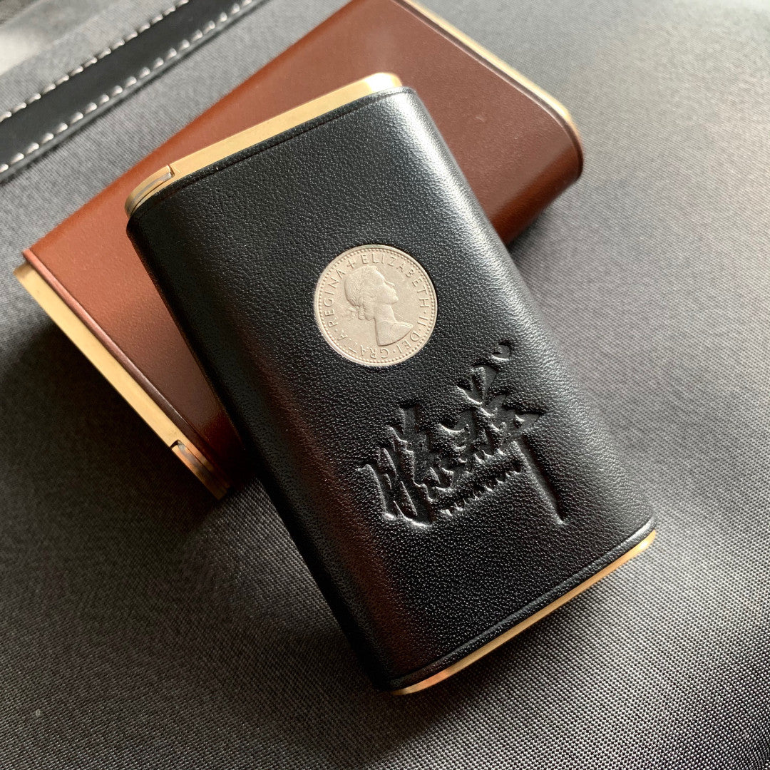 Handcrafted Leather Cigarette Case for 10 Thick Cigarettes
