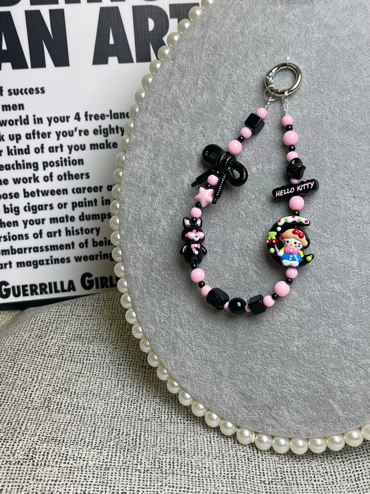 Handmade Hello Kitty Beaded Phone Chain