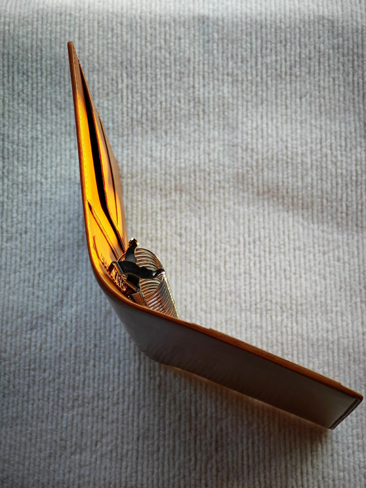 A5 Shell Cordovan Leather Loose Leaf Binder