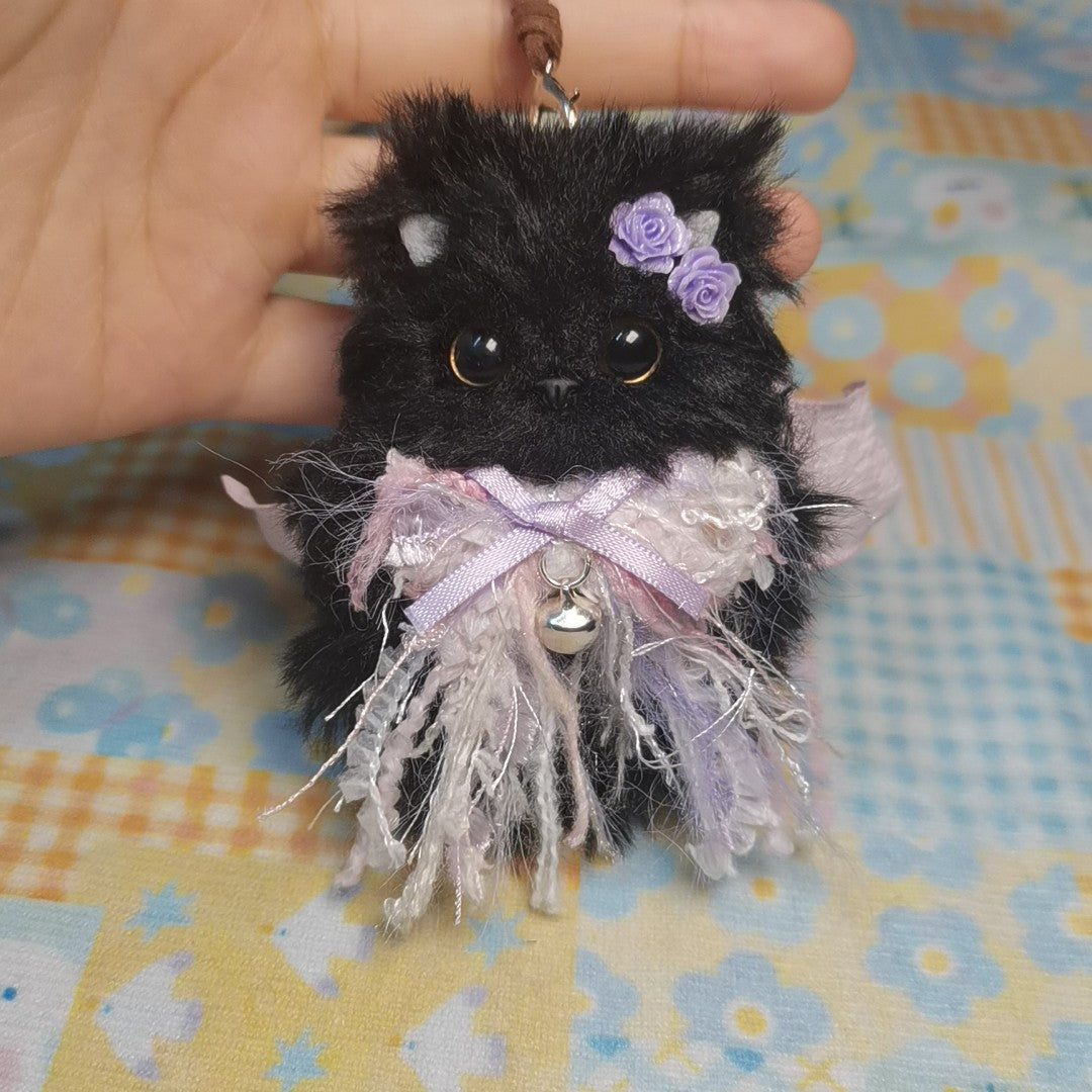 モールで作った猫キーホルダーペンダント