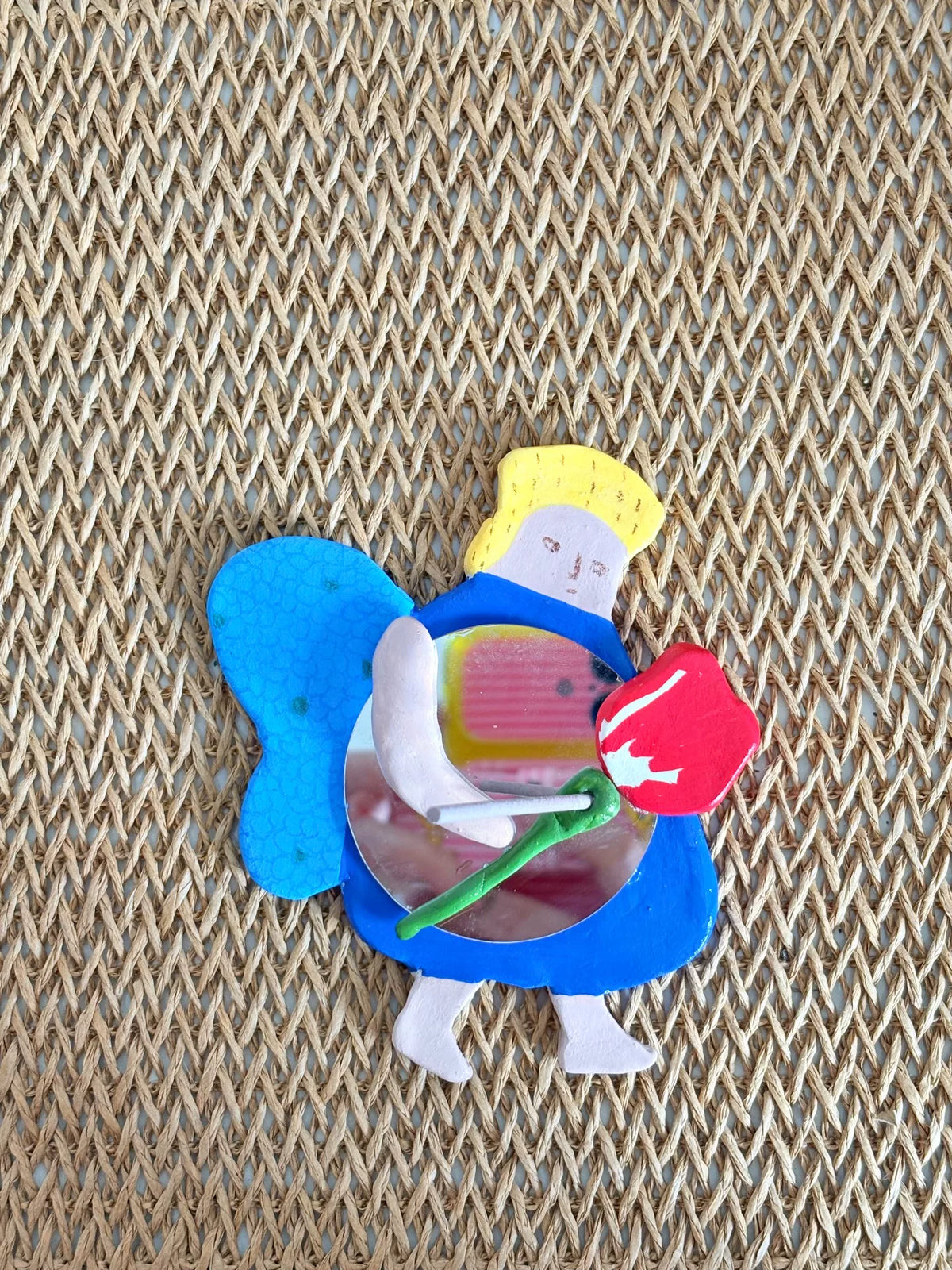 Handmade Clay Character Mirror Charm