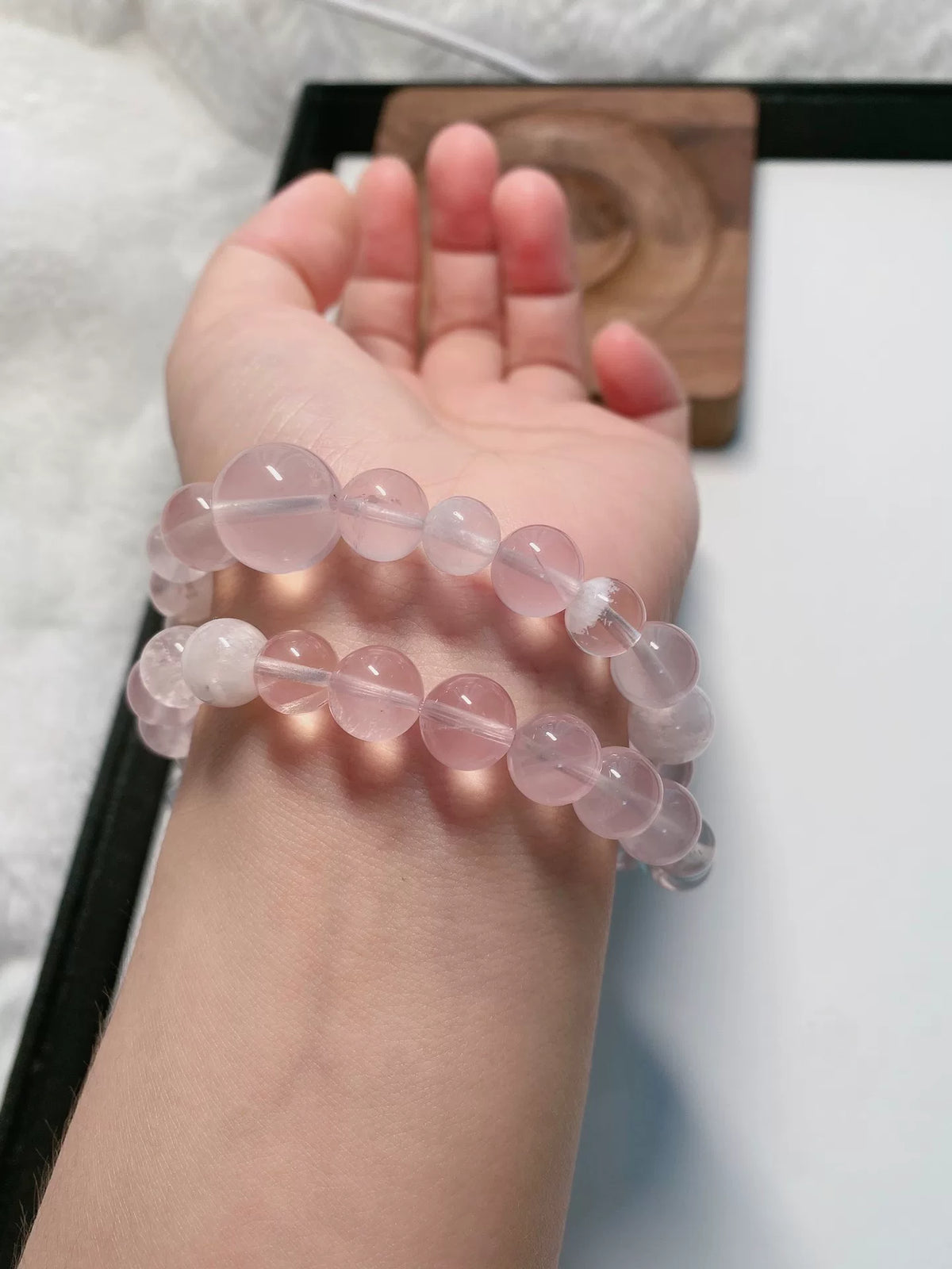 Natural Crystal Beaded Bracelet Strand