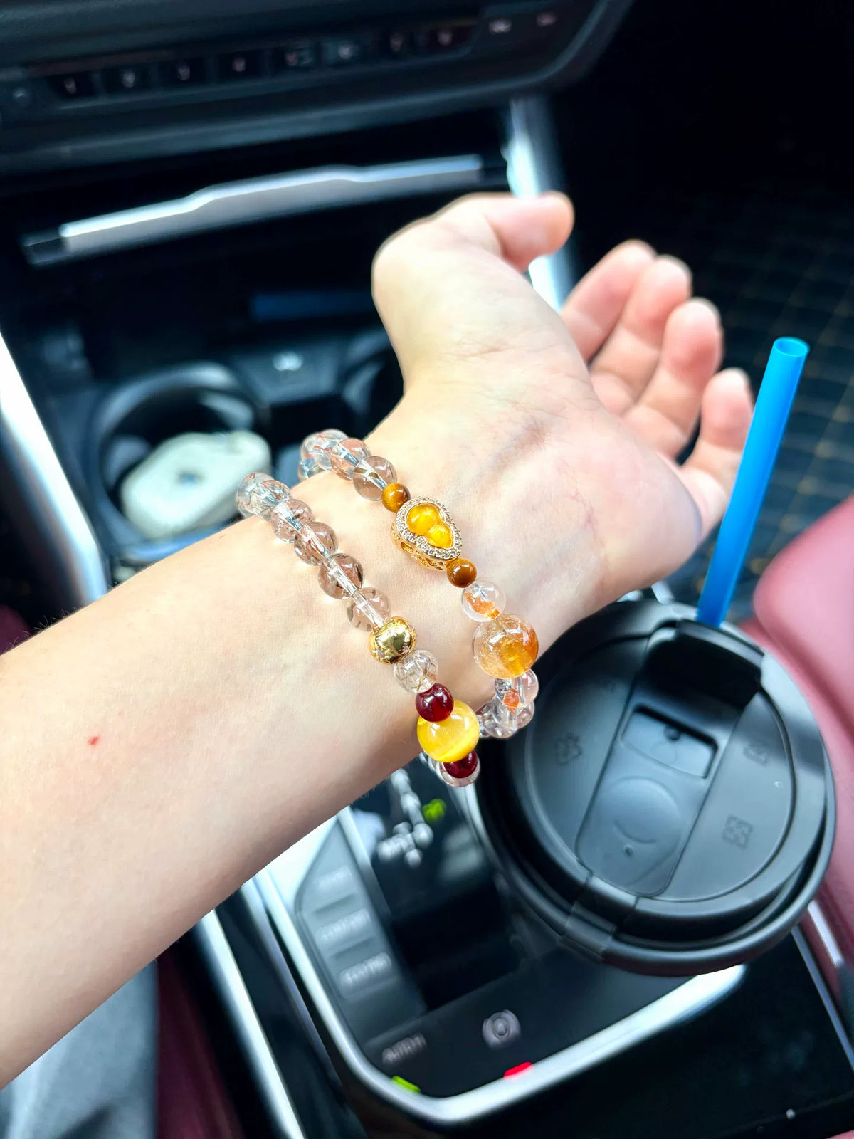 Bracelet double boucle Super Sept Or Noir