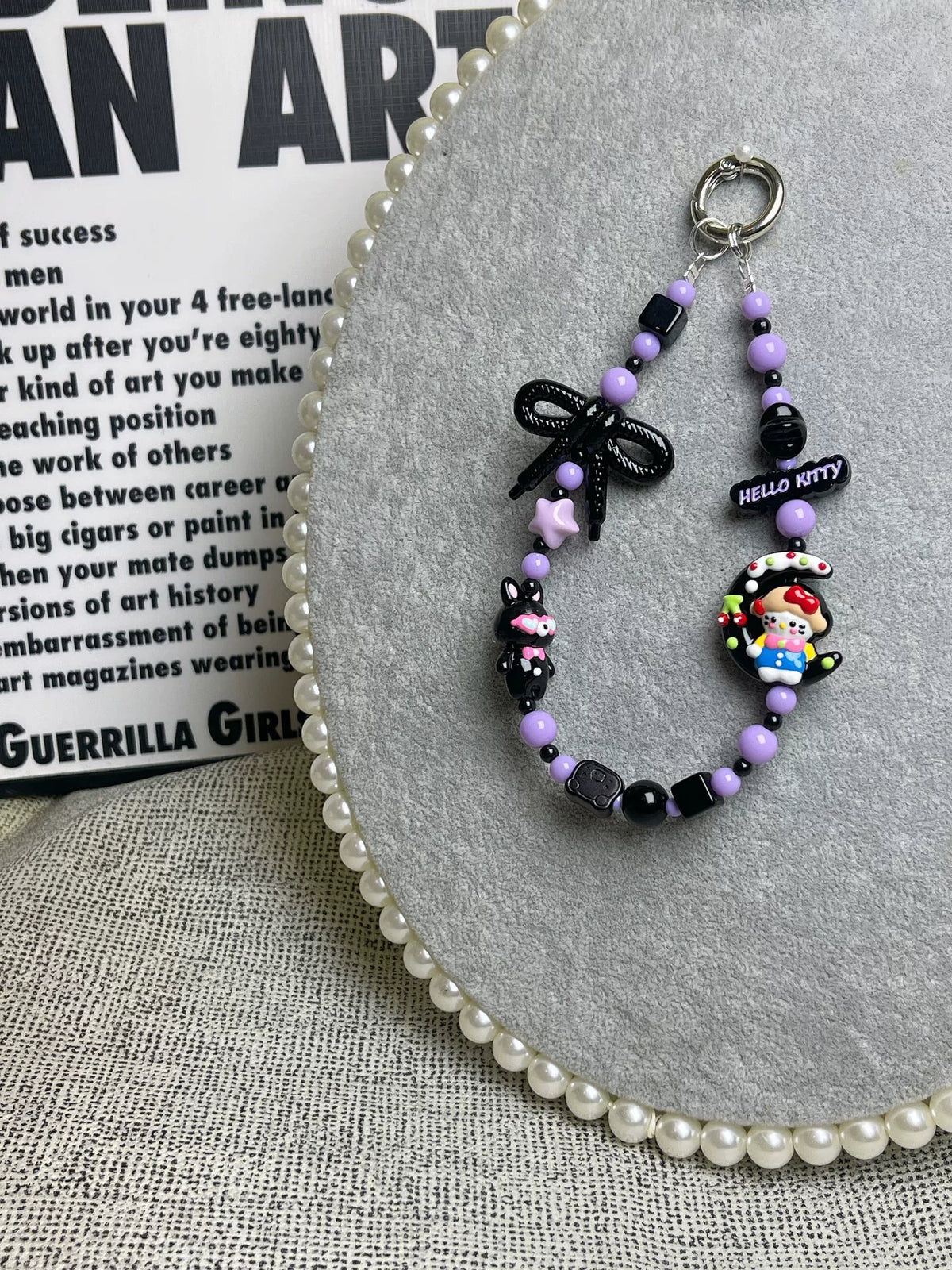 Handmade Hello Kitty Beaded Phone Chain
