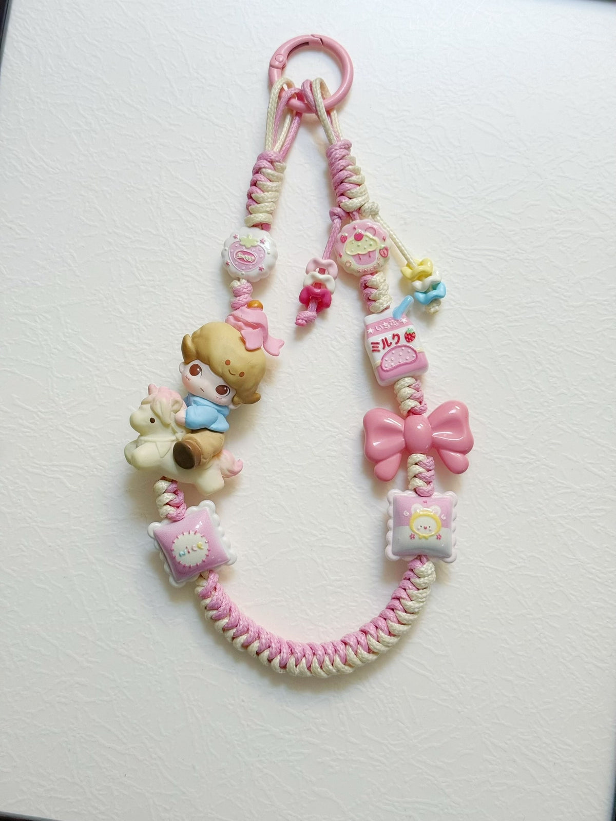 Dimoo Pastel Braided Phone Strap Charm