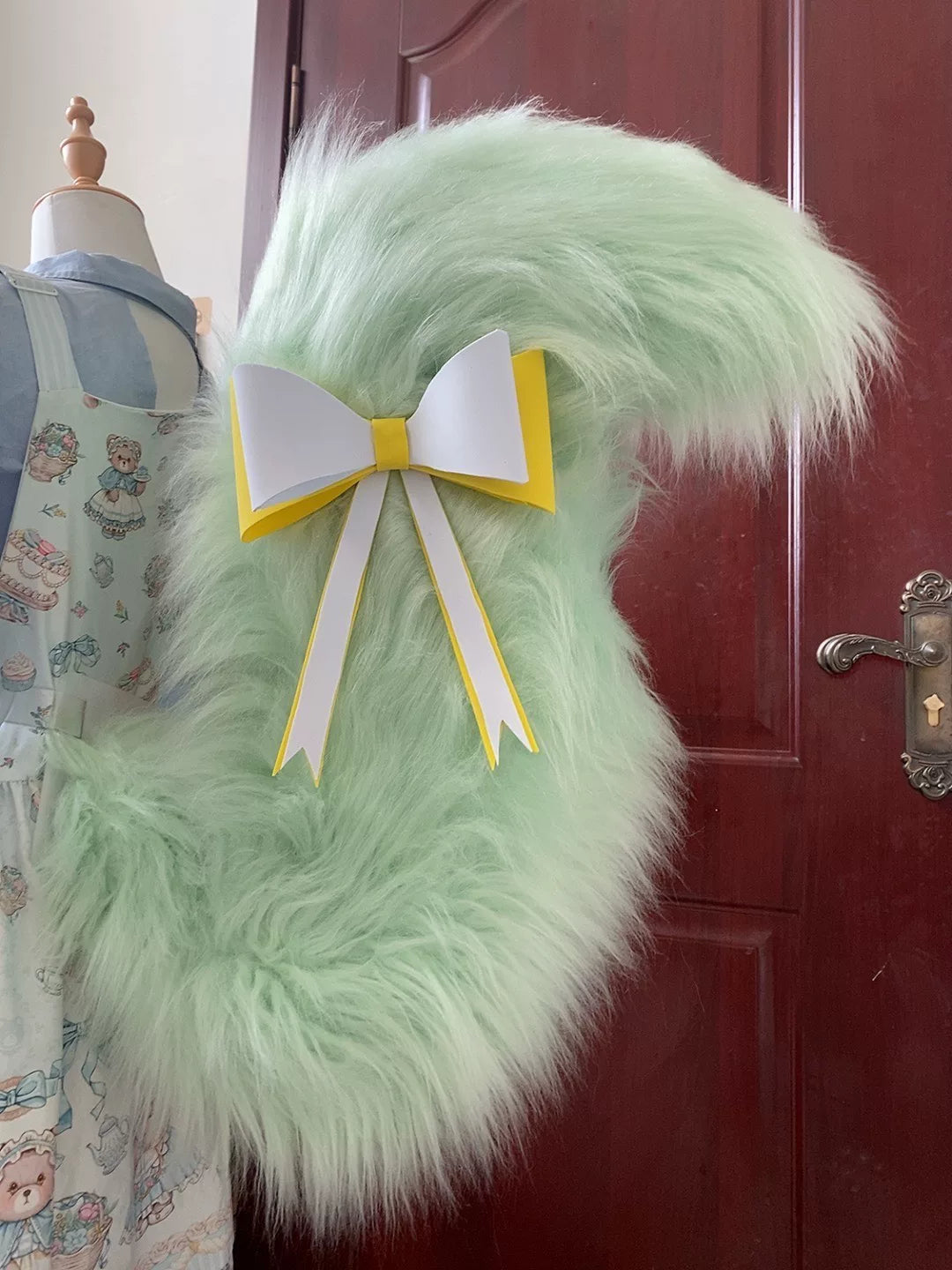 Mint Green Faux Fur Cosplay Tail