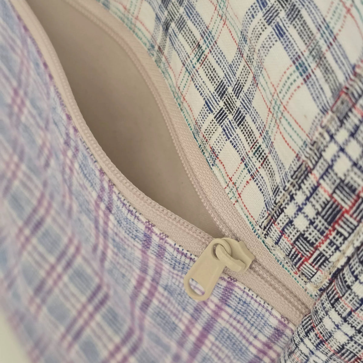 Tote Sugar Cube in tessuto plaid