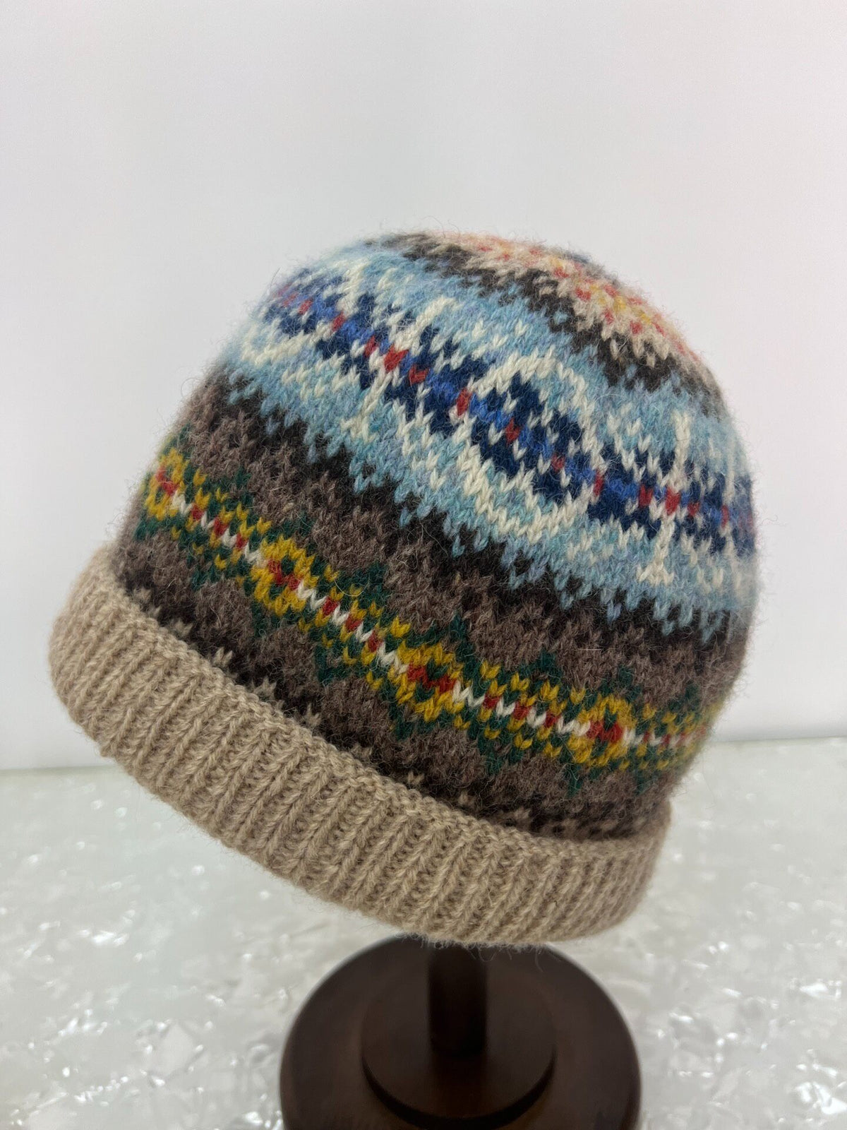 Pure Wool Shetland Fair Isle Beanie Hat