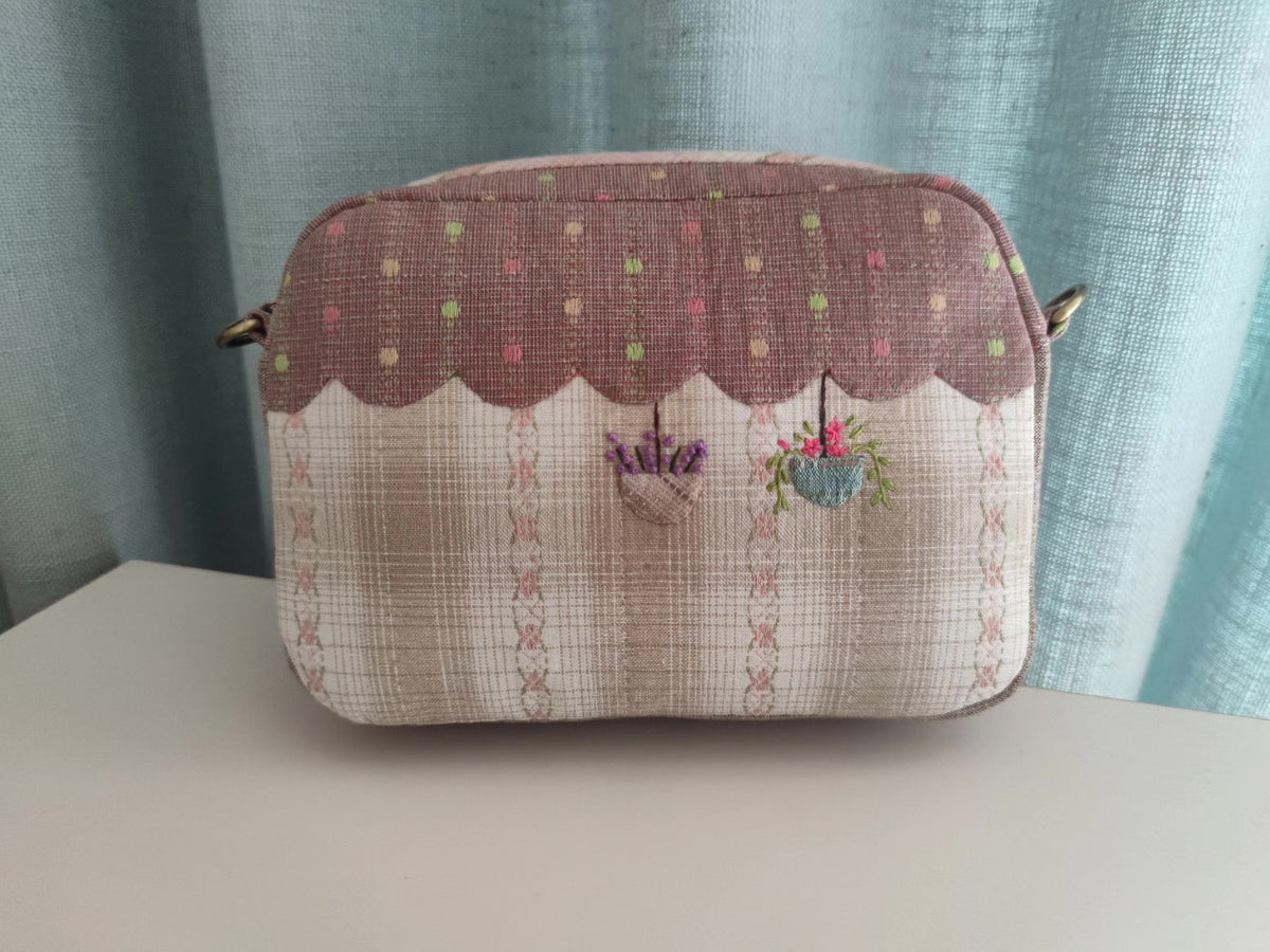 Handmade Fabric House Pouch 18cm