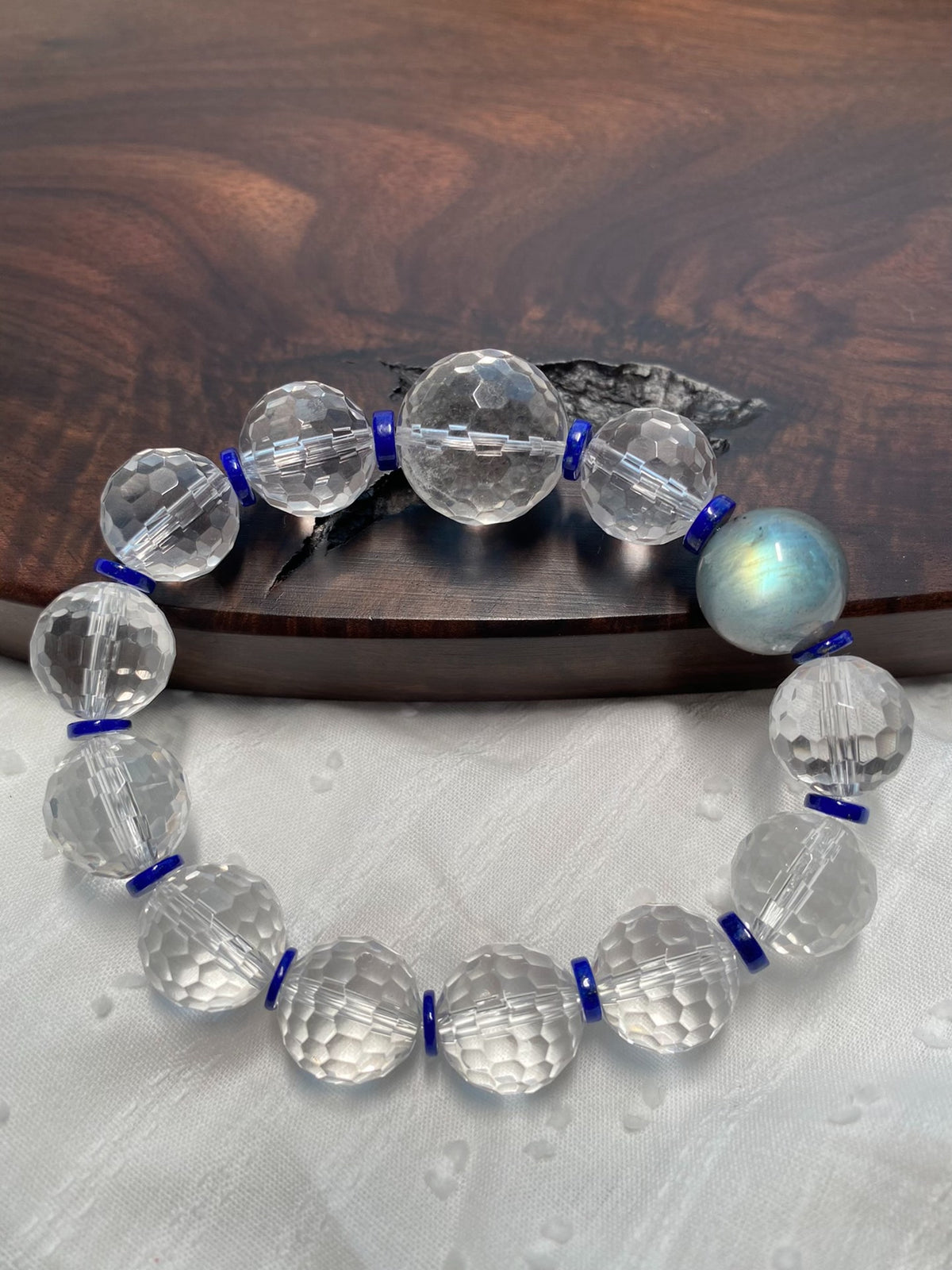 Clear Quartz Lapis Lazuli Labradorite Bracelet
