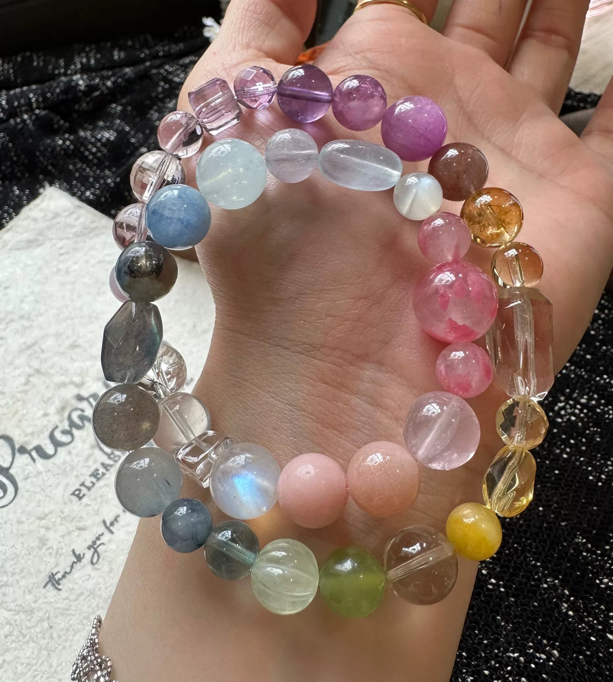 Natural Multi Gemstone Bead Bracelet