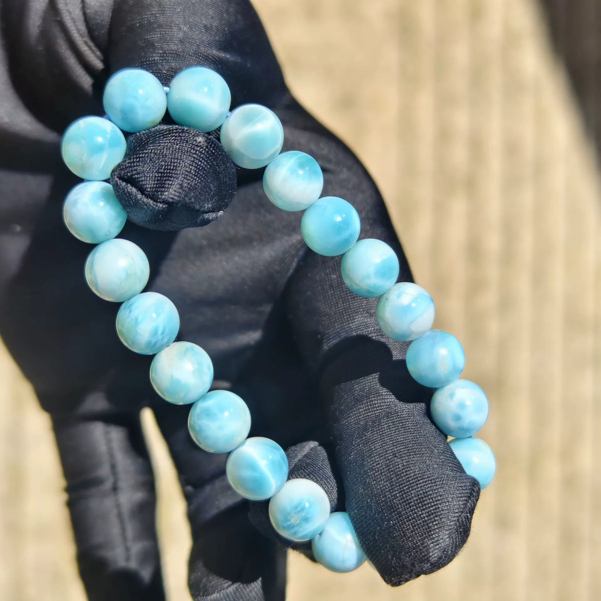 Pulsera de Larimar y Pectolita 9mm