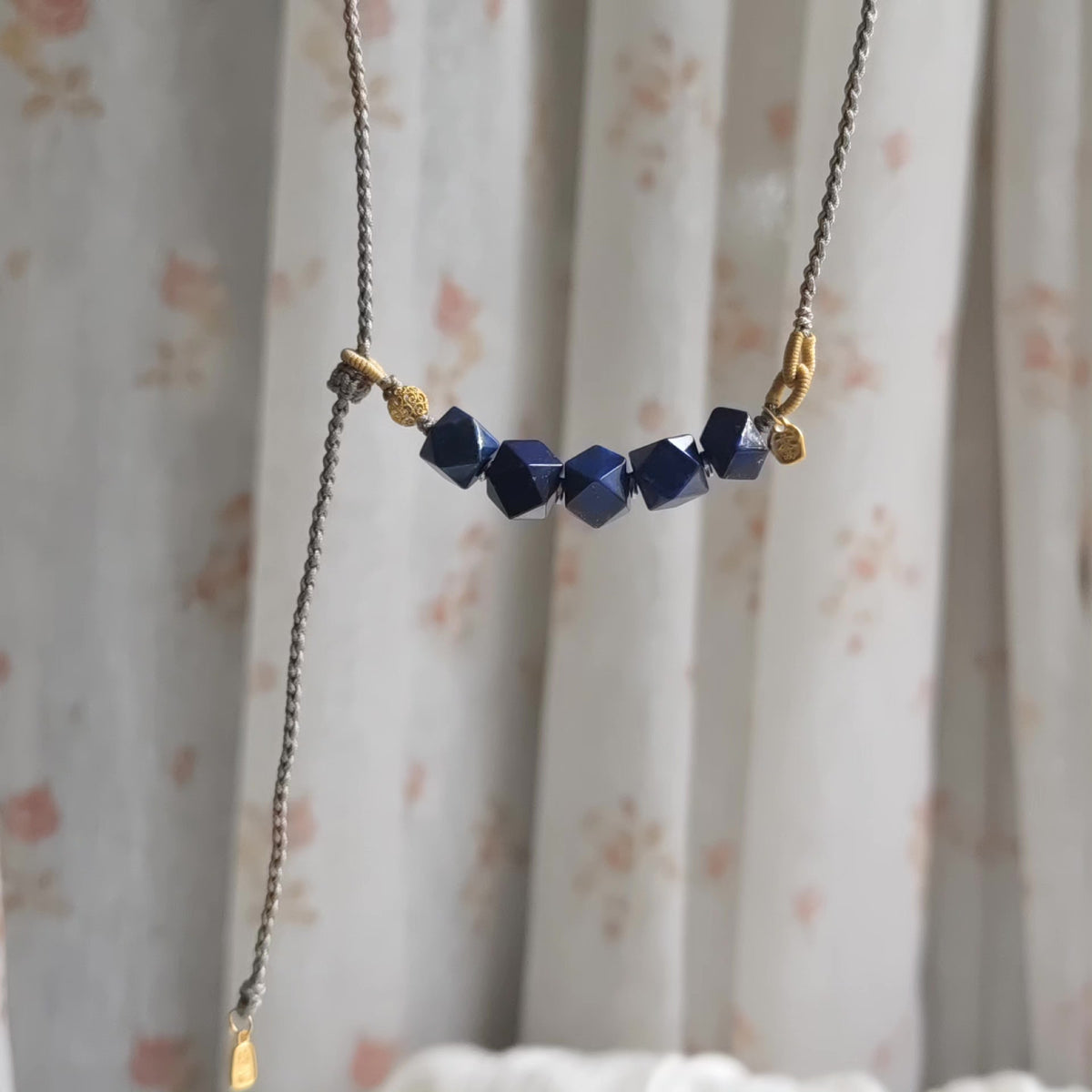Lapis Lazuli Hand Braided Cord Necklace