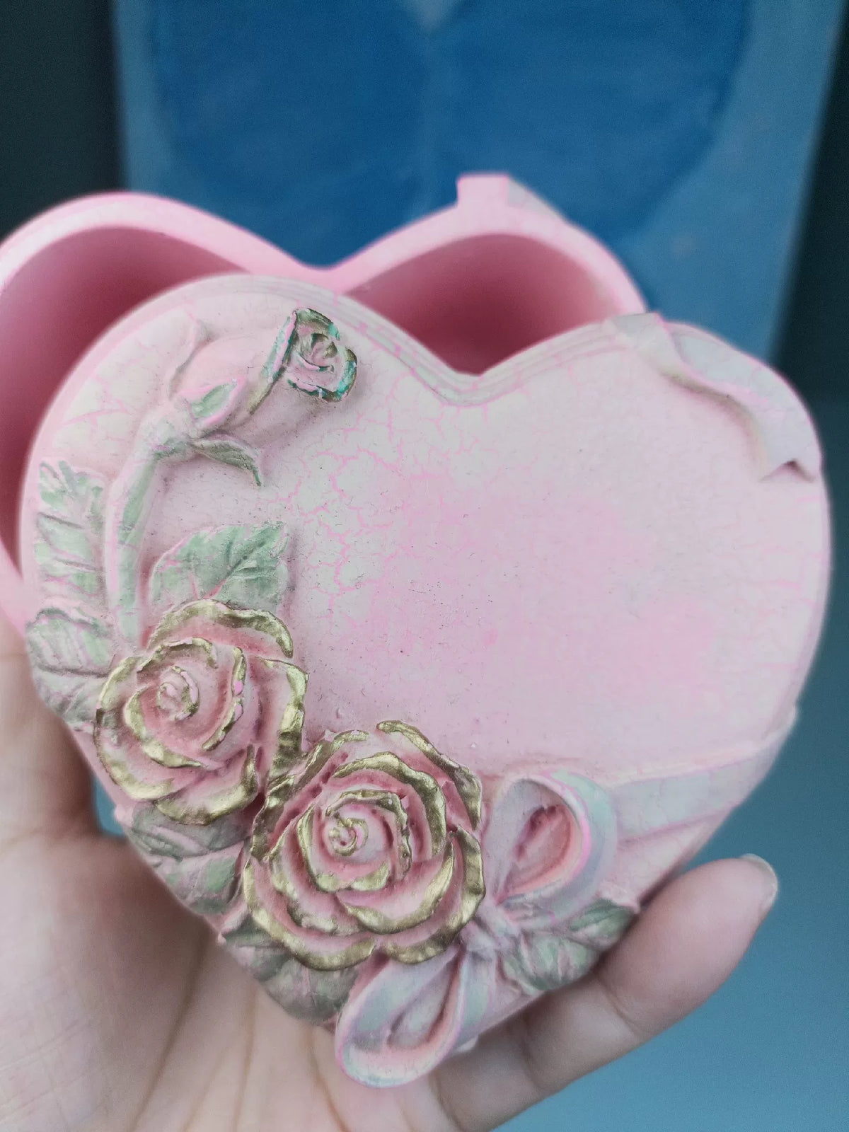 Pastelroze Hart Keepsake Box Vorm