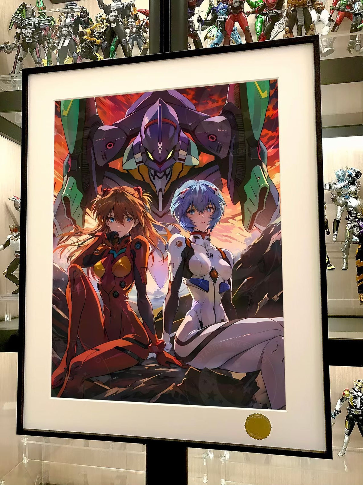 Framed Evangelion Art Print with Matte Frame