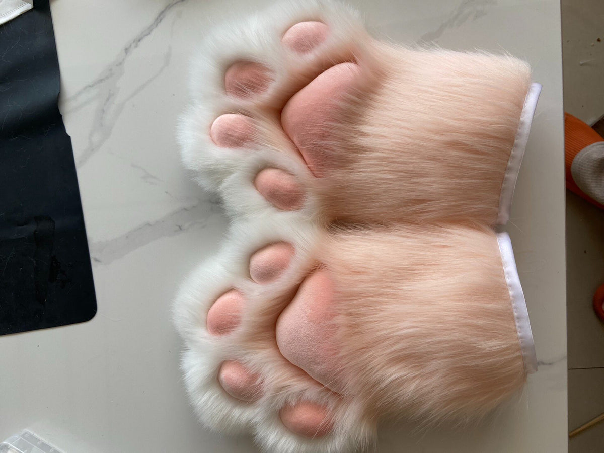 Plush Animal Paw Gloves with Squeaker