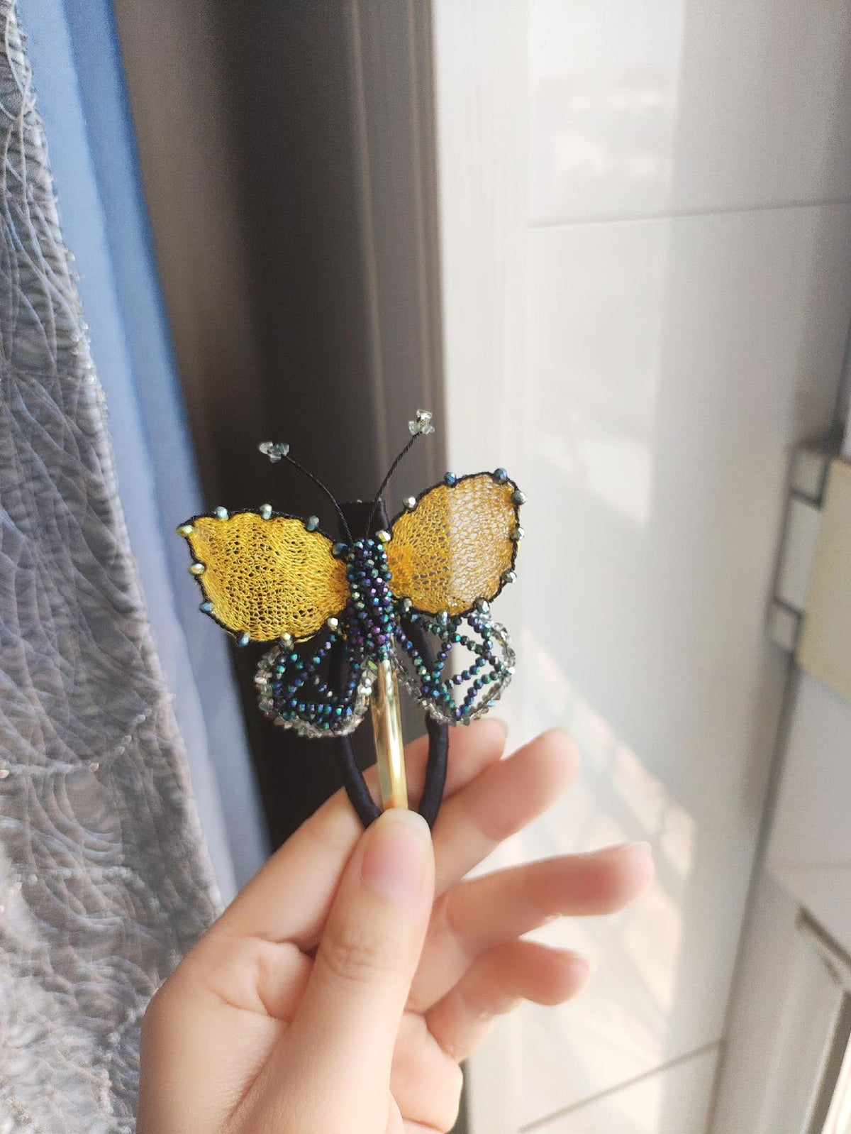 Butterfly Duckbill Clip Copper Wire Mesh