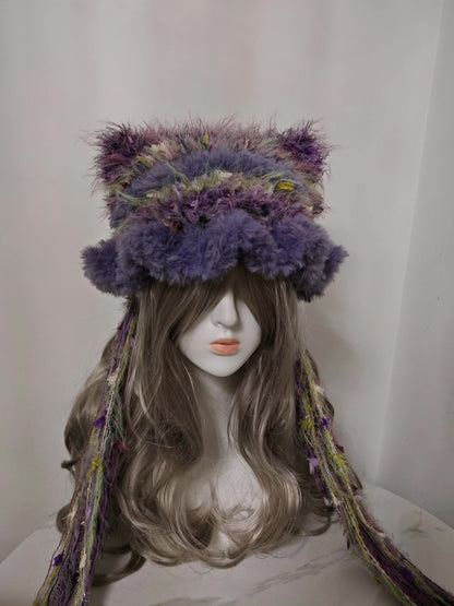 Gradient Dreamy Purple Cat Ear Hat (52-58cm)