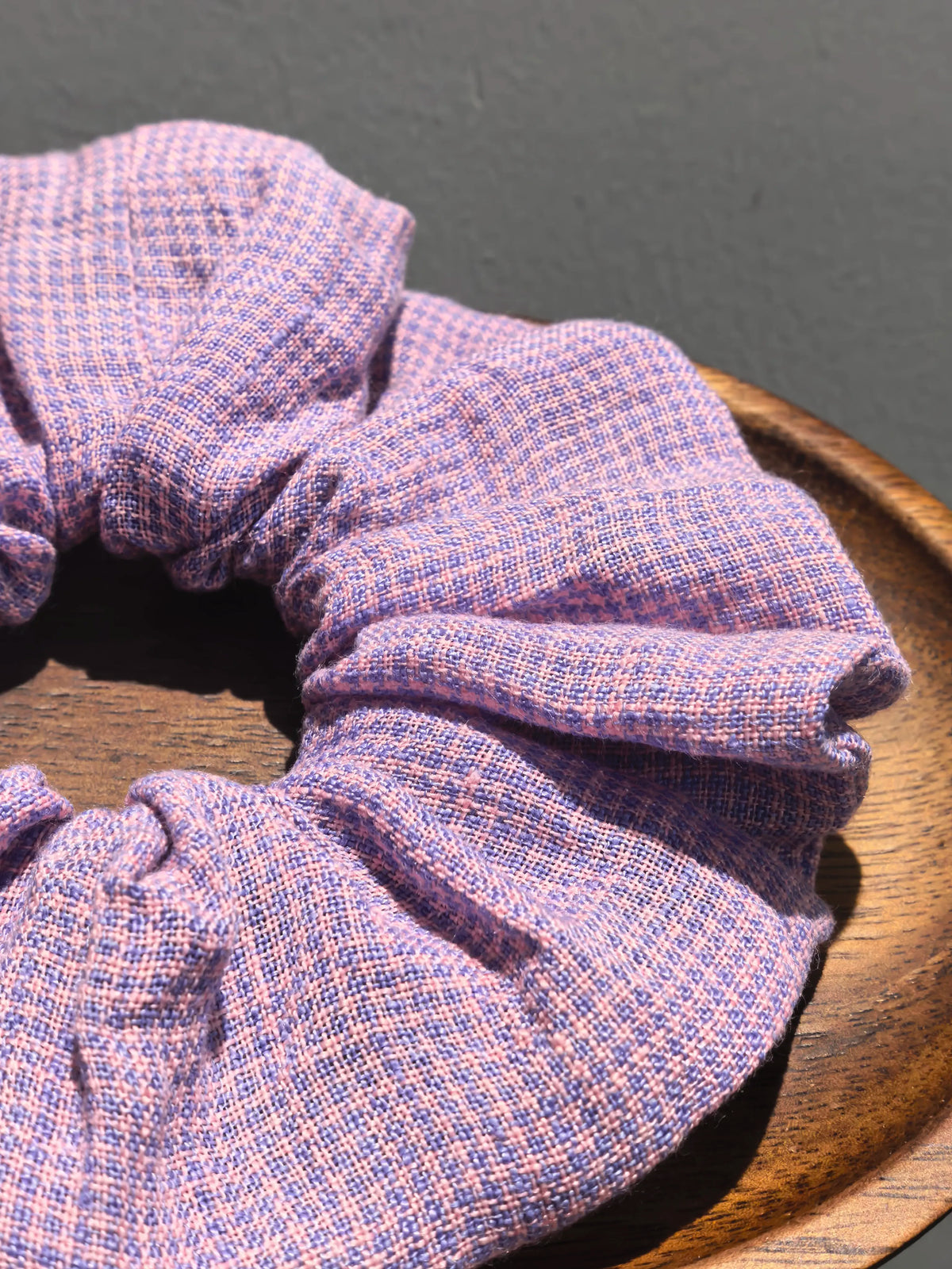 Decha de Linho Houndstooth Roxo