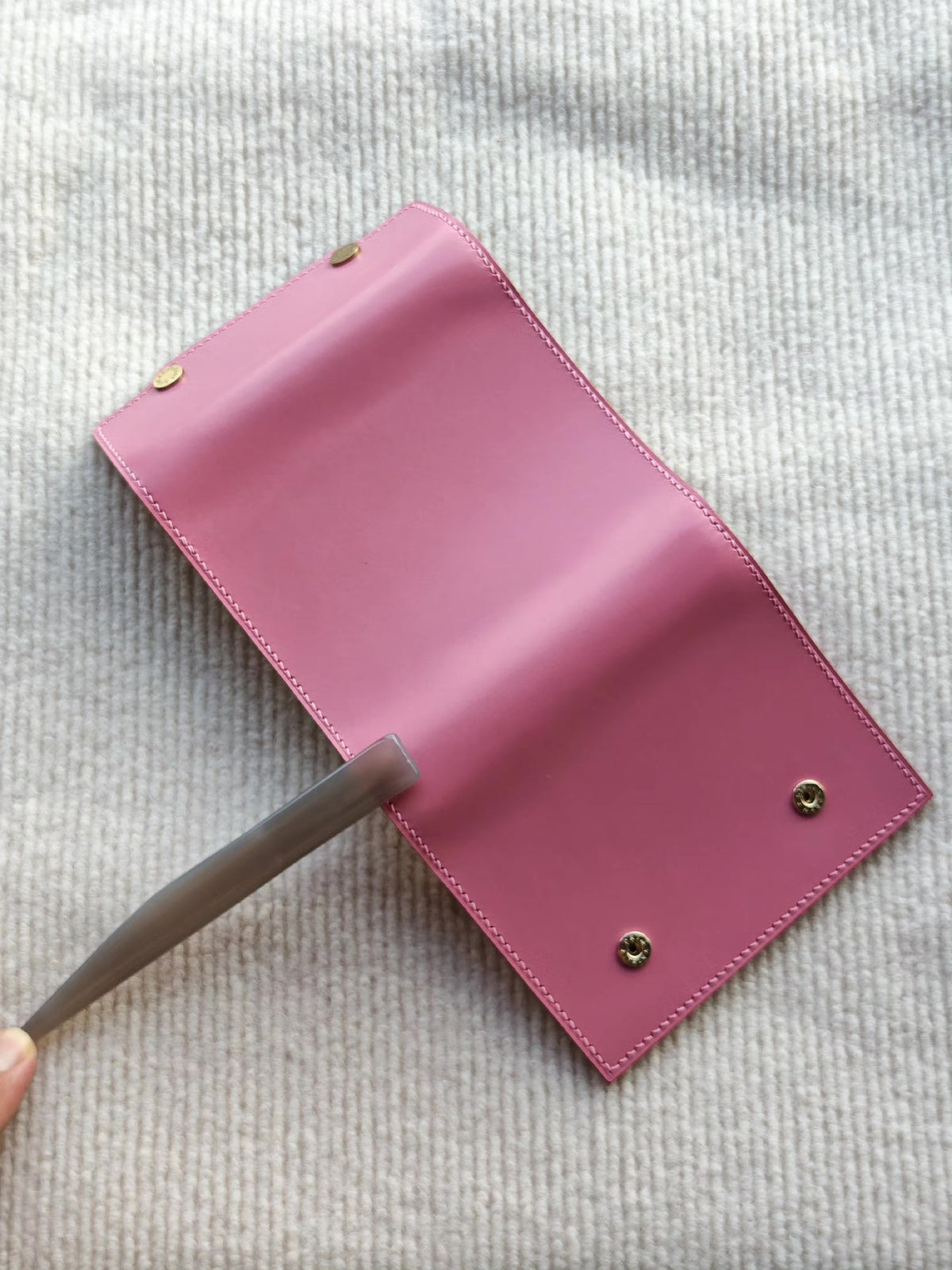 KNOX Style Pink Bridle Leather A8 Notebook