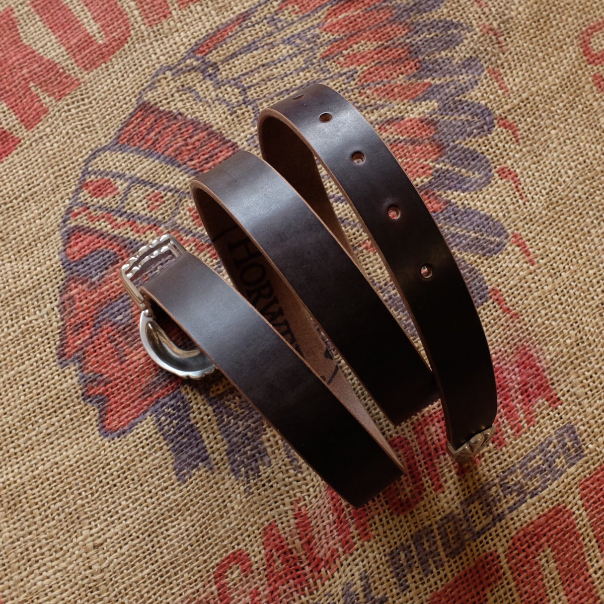 Belt Set with Tea Core Leather