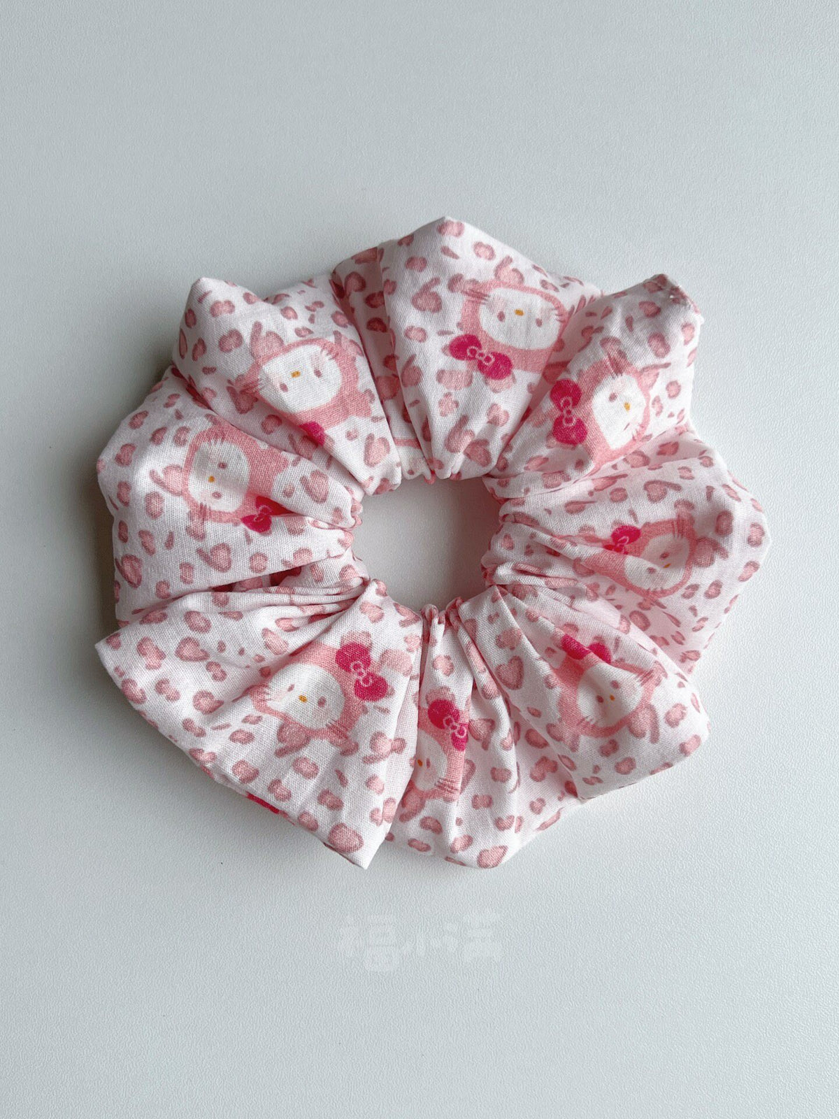 Handmade Cotton Scrunchie Leopard Cat Print
