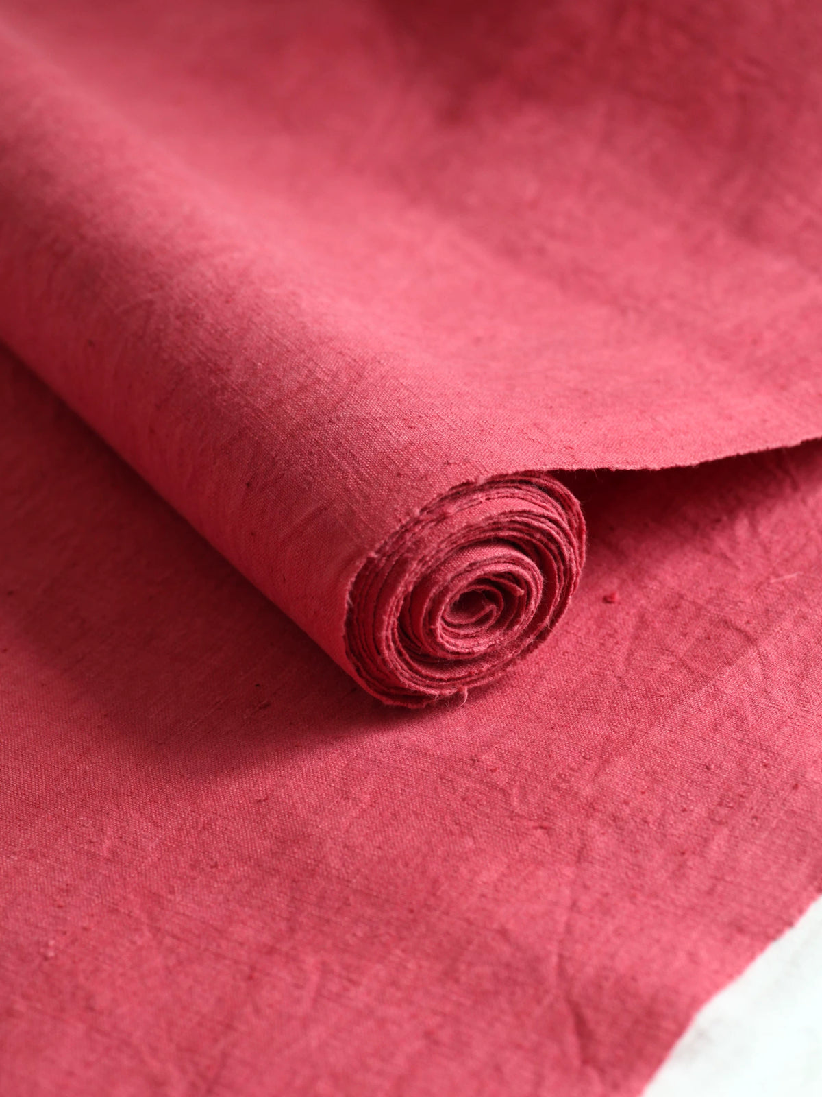 Plantaverfd Sandelhout Rood Handgeweven Stof 50cm