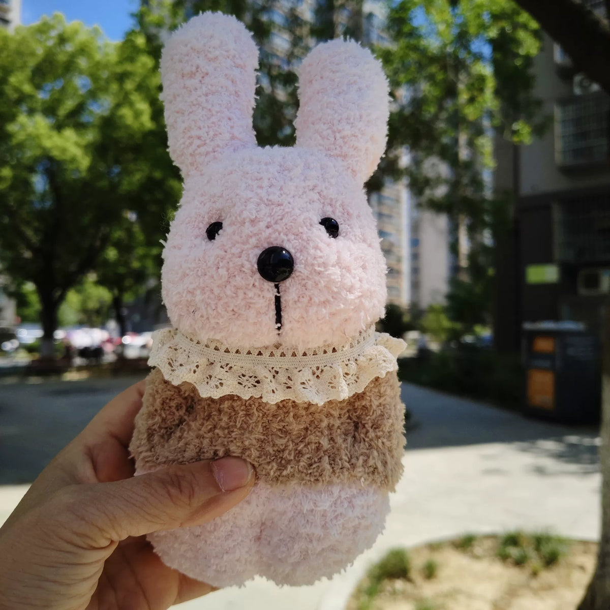 Handmade Sock Doll Plush Rabbit 23 cm