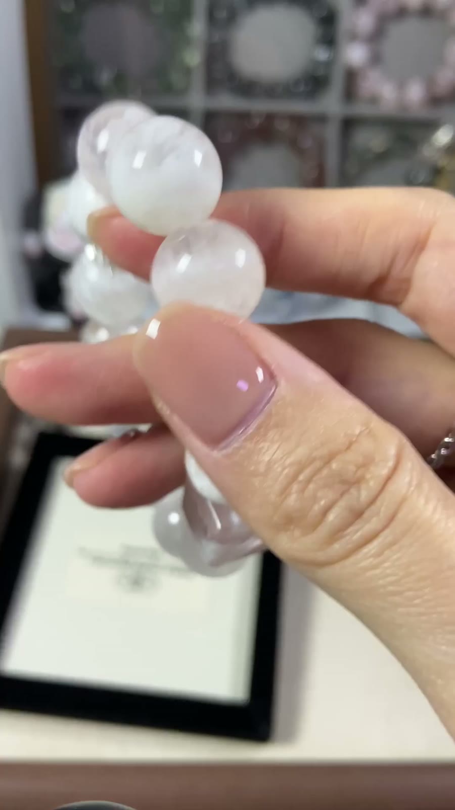 Snowflake Phantom Quartz Bracelet 14mm