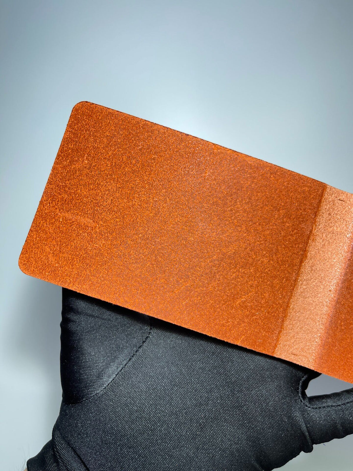 Handmade Leather Planner Cover Orange Fog