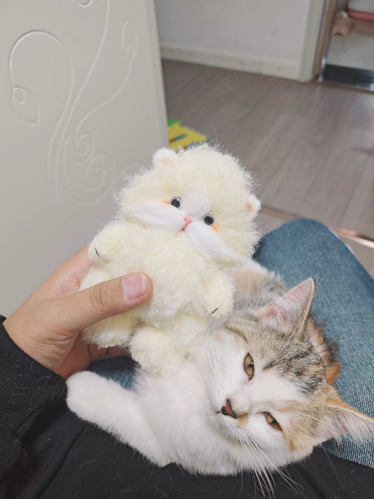 Handmade Yarn Miniature Cat Plush Figure