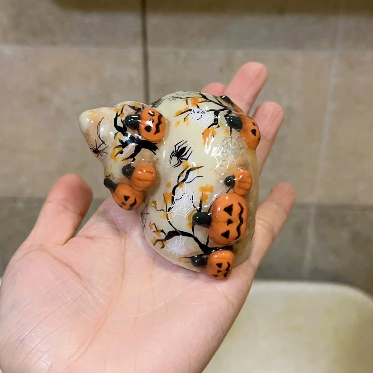 Halloween Pumpkin Tree Hermit Crab Replacement Shell