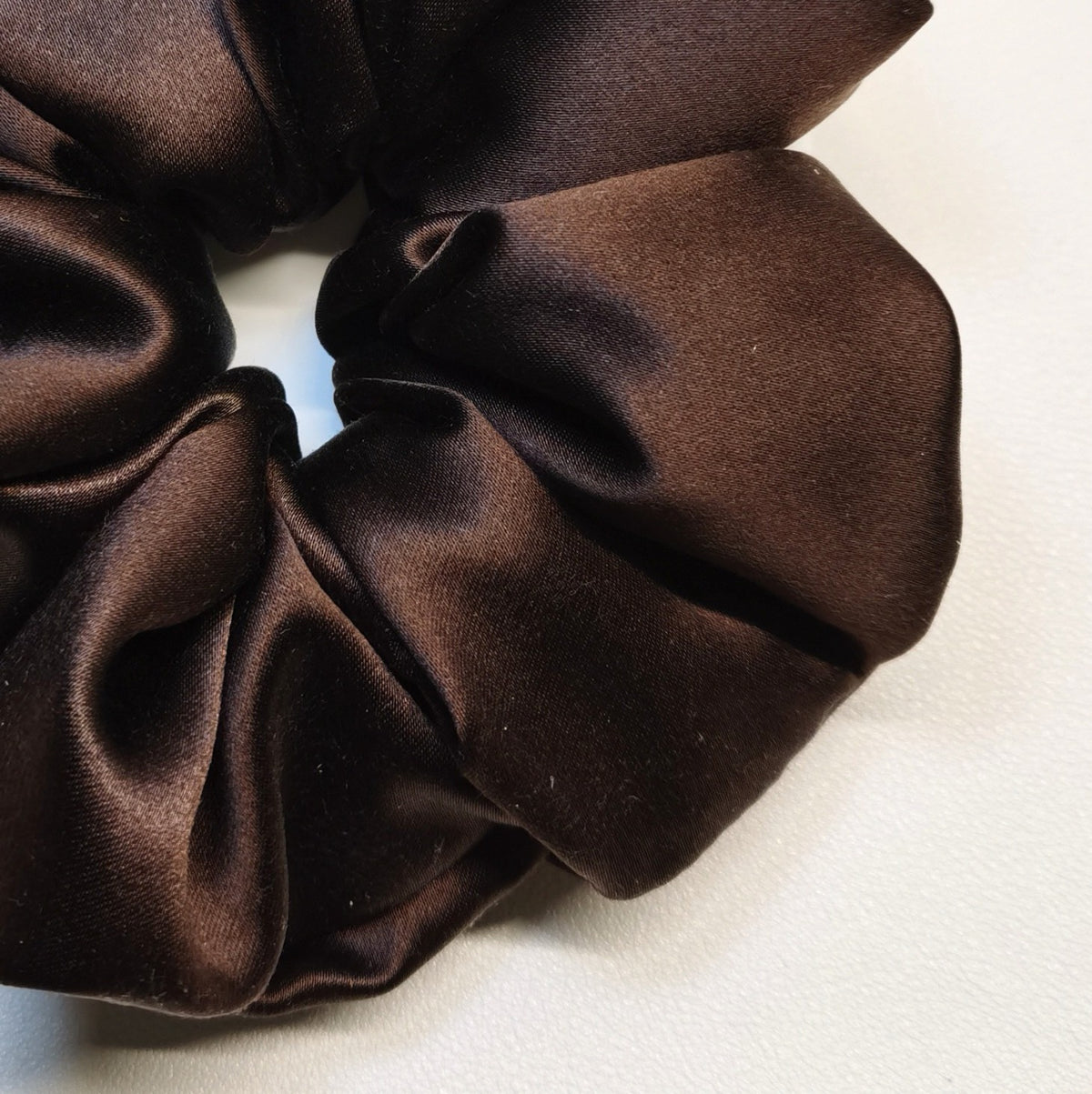 Milk Chocolate Silk Scrunchie and Bow Set