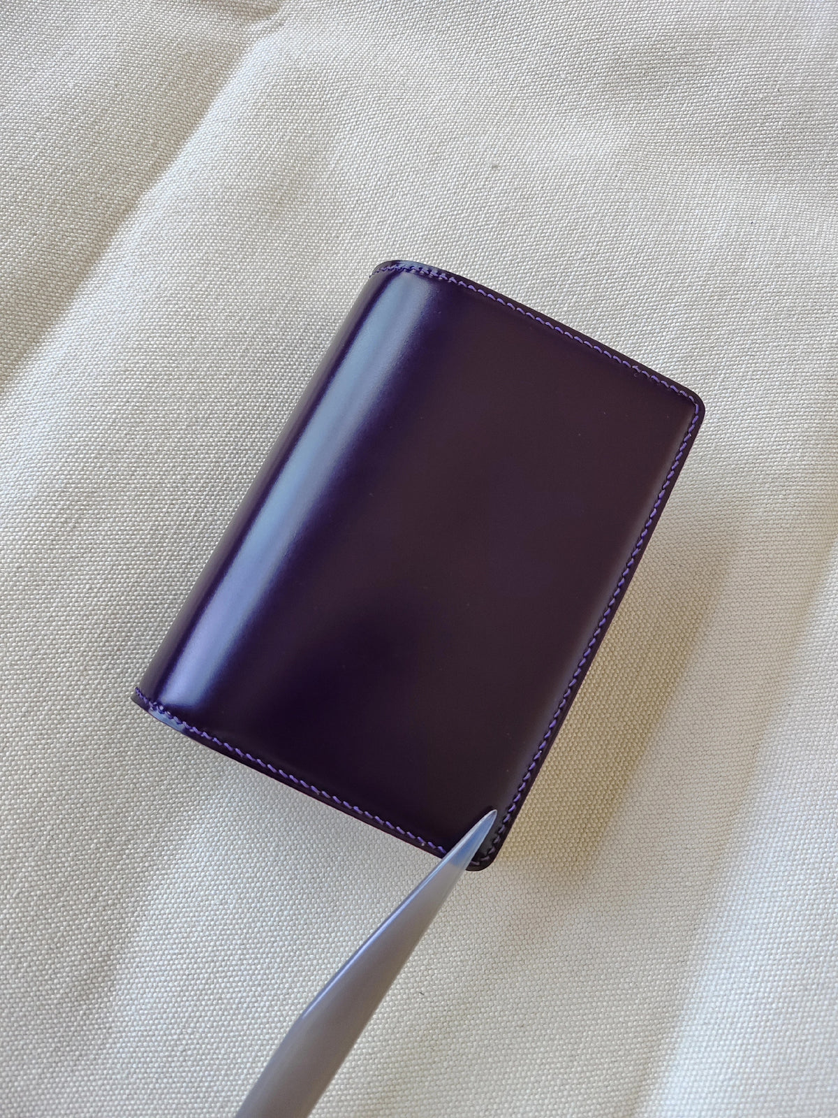 A7 Purple Shell Cordovan Loose Leaf Notebook