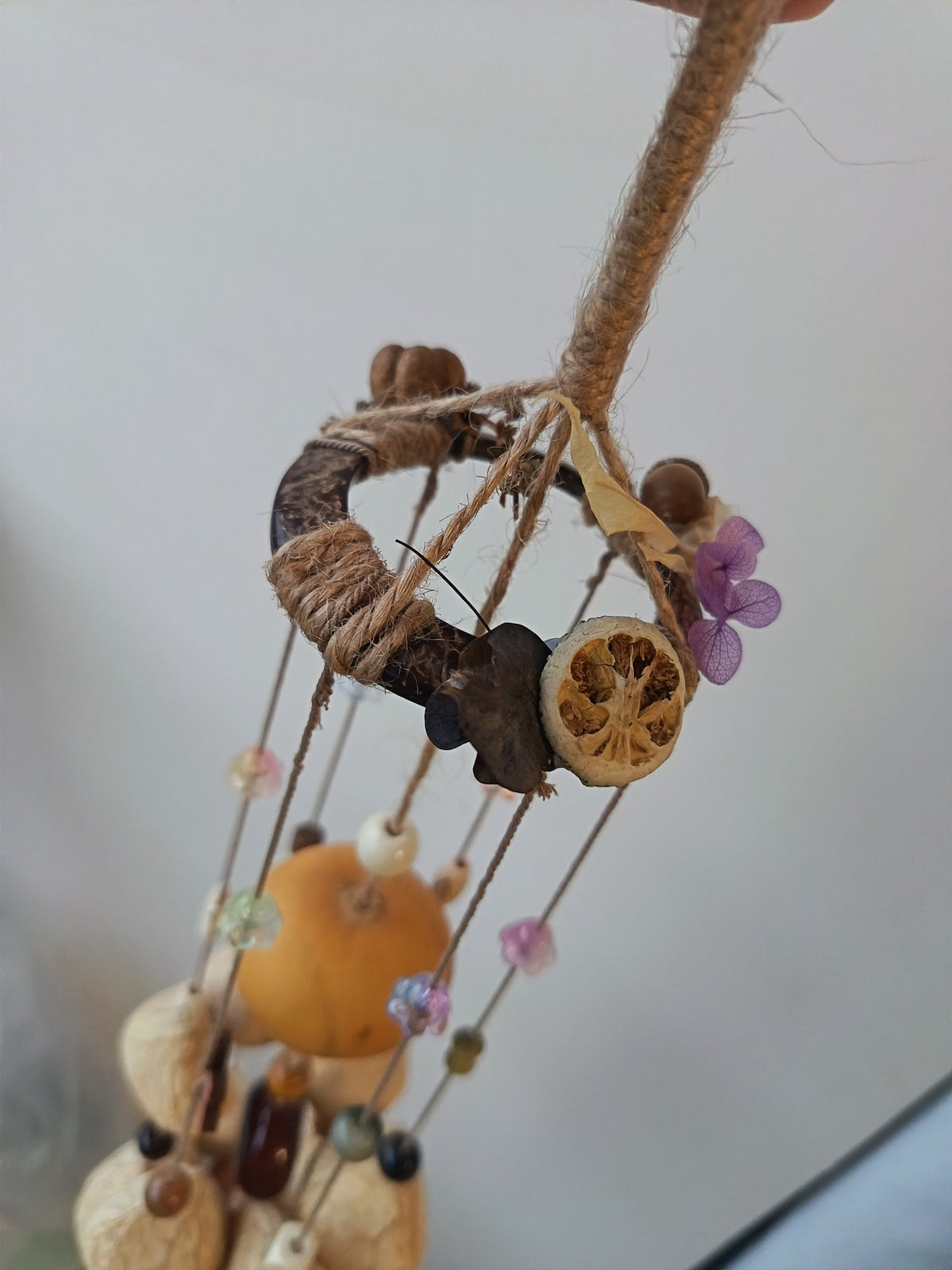 Indonesian Black Fruit Shell Wind Chime