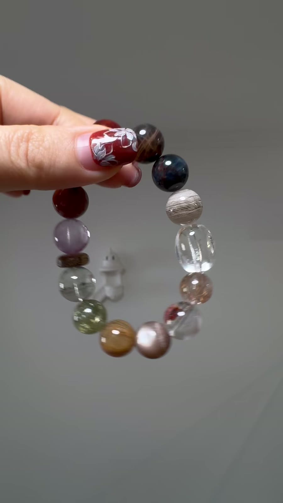 Pulseira Multigemas de Cristal com Contas de 13 mm