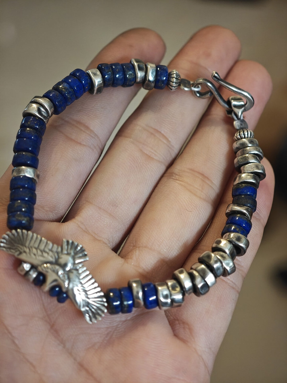 Sterling Silver Lapis Lazuli Bracelet