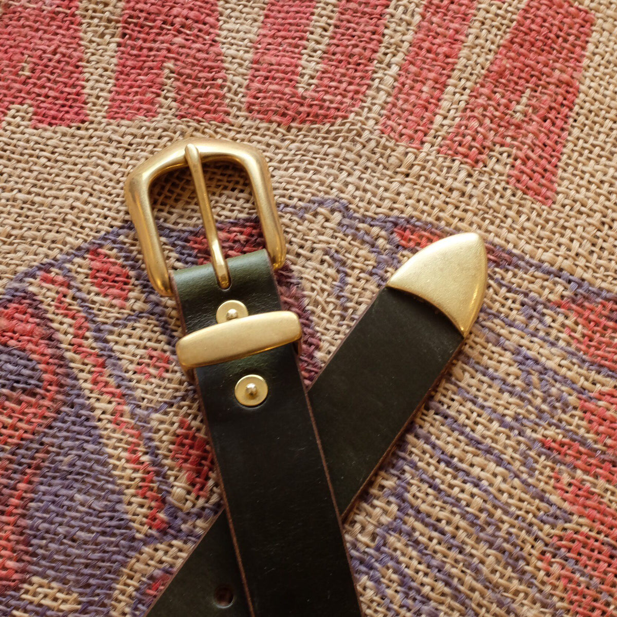Handmade Horween CXL Leather Belt Dark Green