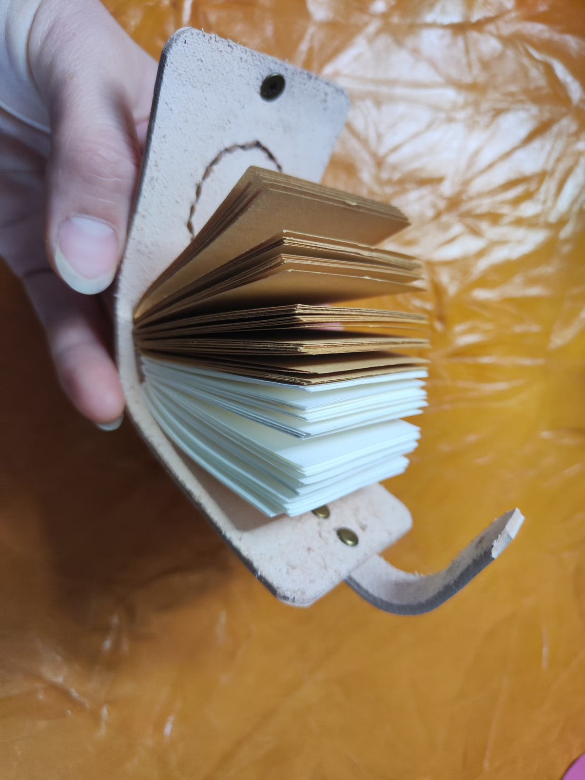 Handmade Cowhide Journal with Butterfly Design